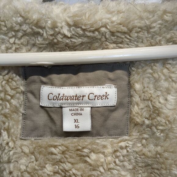 Coldwater Creek Faux Fur Lined Hooded Winter Snow Jacket Women's Plus Size 16 - Picture 6 of 8